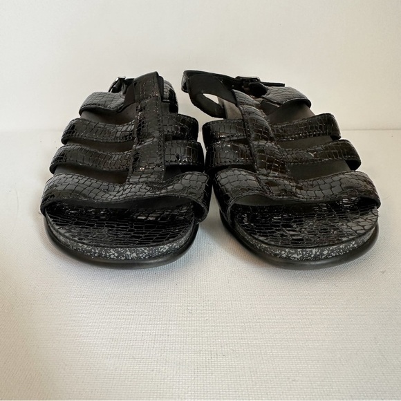 SAS Allegro Heel Strap Sandal in Black Croc - Size 7 - Picture 3 of 14